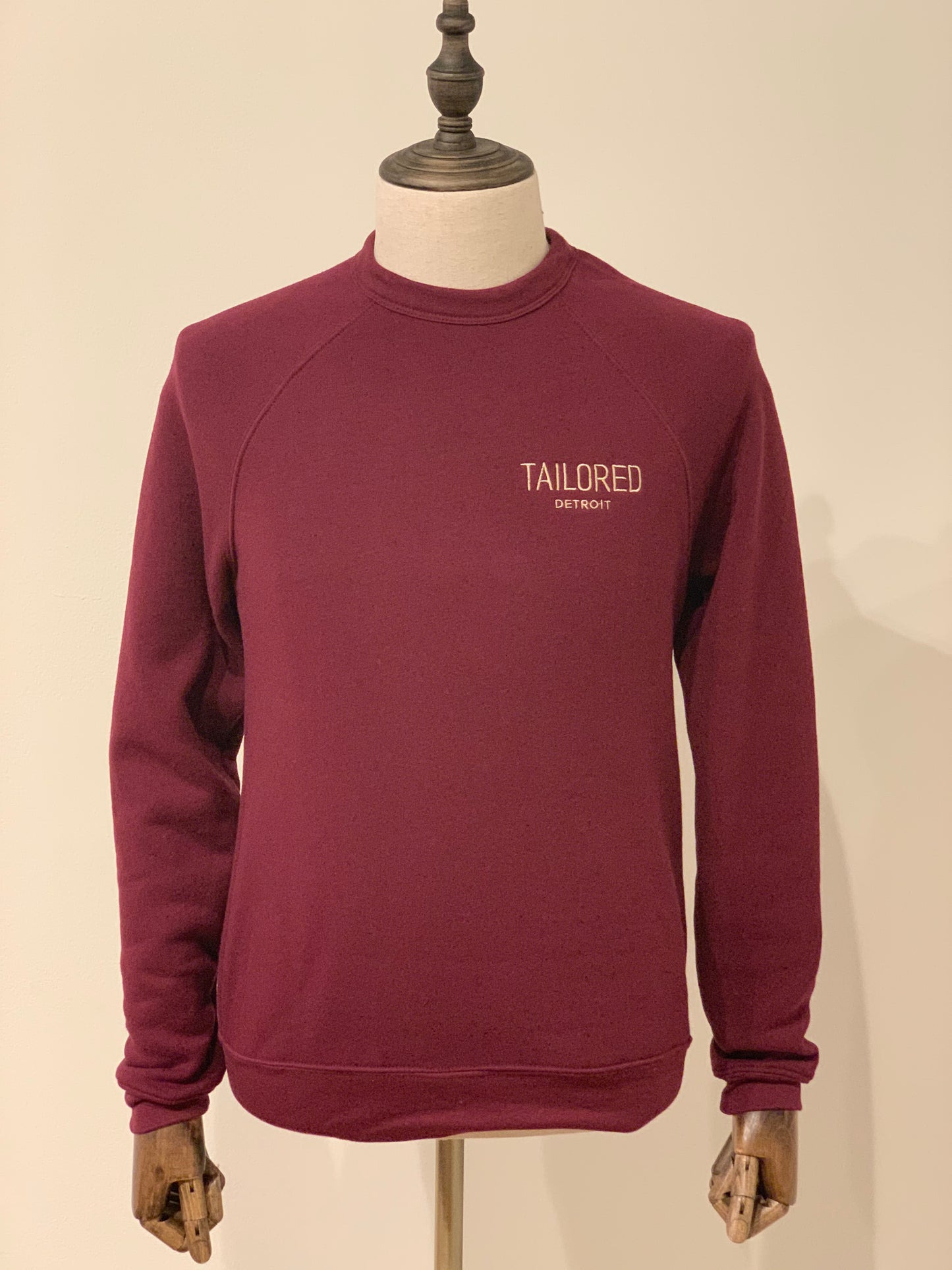 Maroon Embroidered Crew
