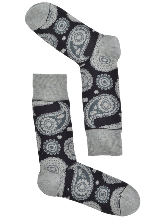 Grey Paisley Socks