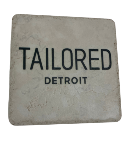 White Tailored Detroit Coaster